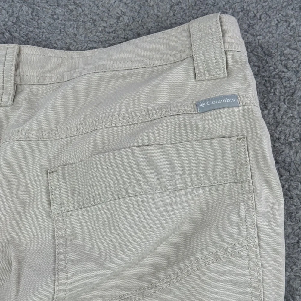 Columbia Mens 36x34 Roc Pants‎ Tan Khaki Cotton Canvas Straight Leg AM8564 FLAW